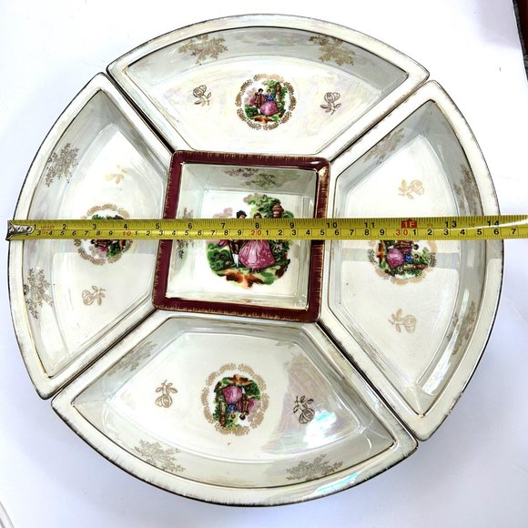 Empress by Mandil Japan Lusterware 5 pieces Porcelain Serving Dish Platt… - Picture 7 of 12